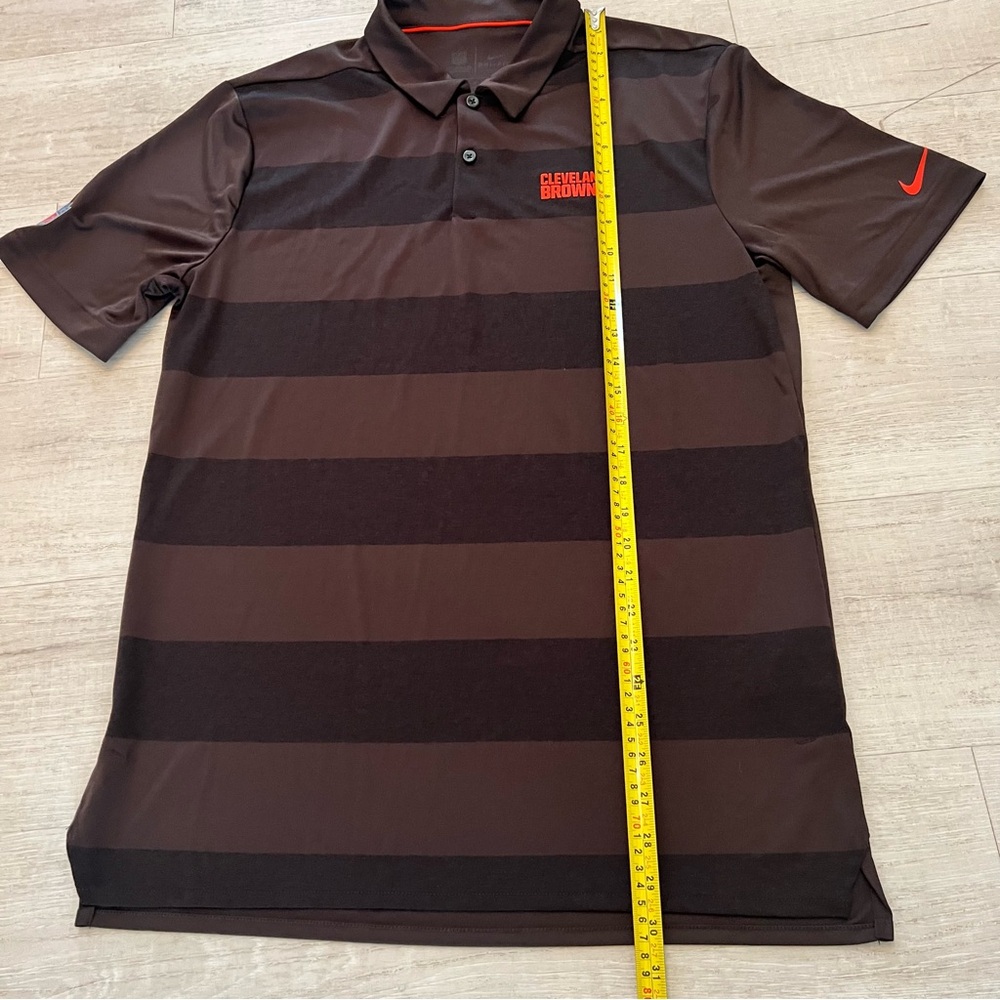 Cleveland Browns Dri-Fit Polo NFL On Field Shirt Brown Nike Mens M - Picture 10 of 10
